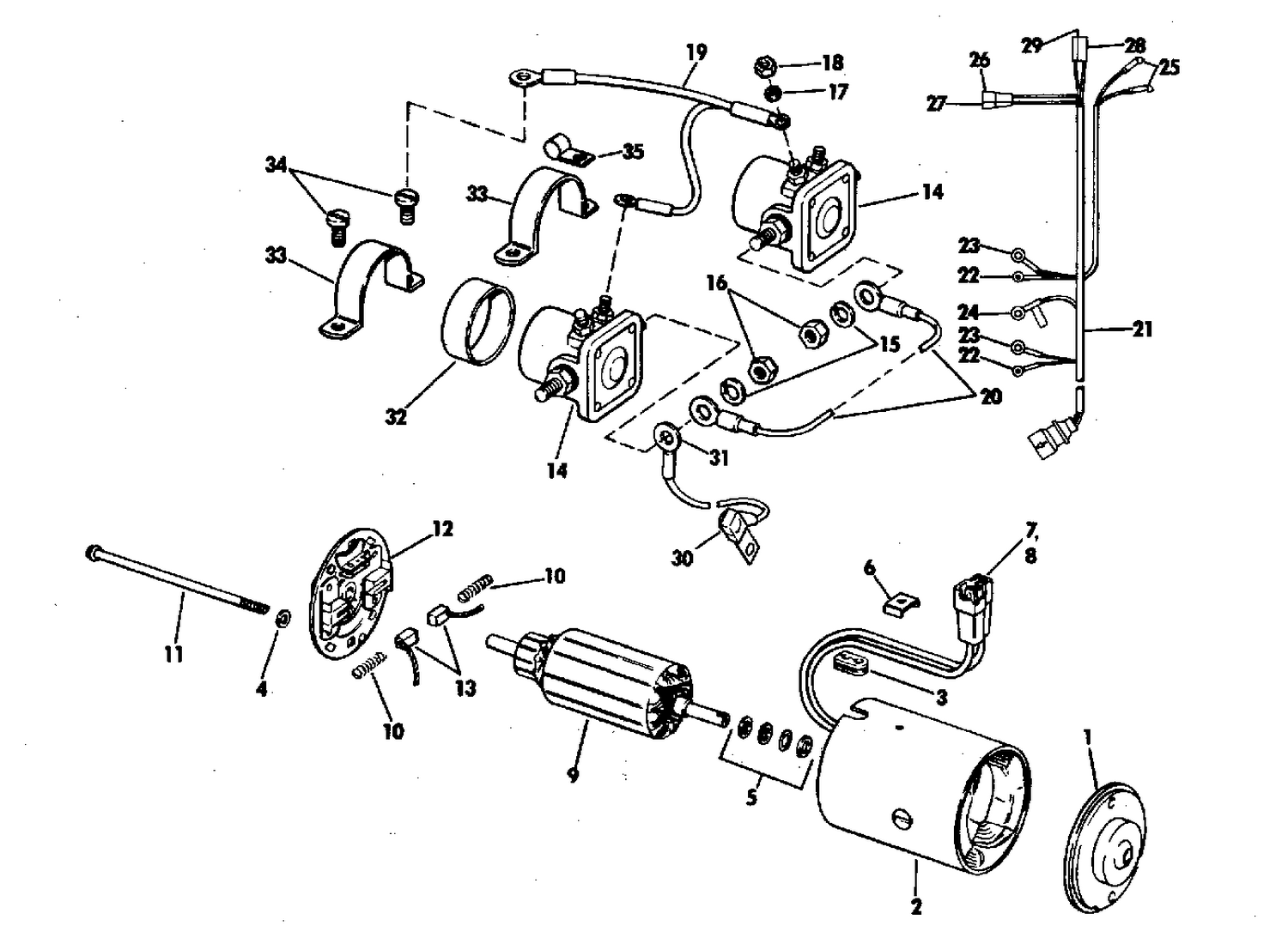 TILT MOTOR GROUP PRESTOLITE MODEL ETK-4102 90, 120, 155, 210