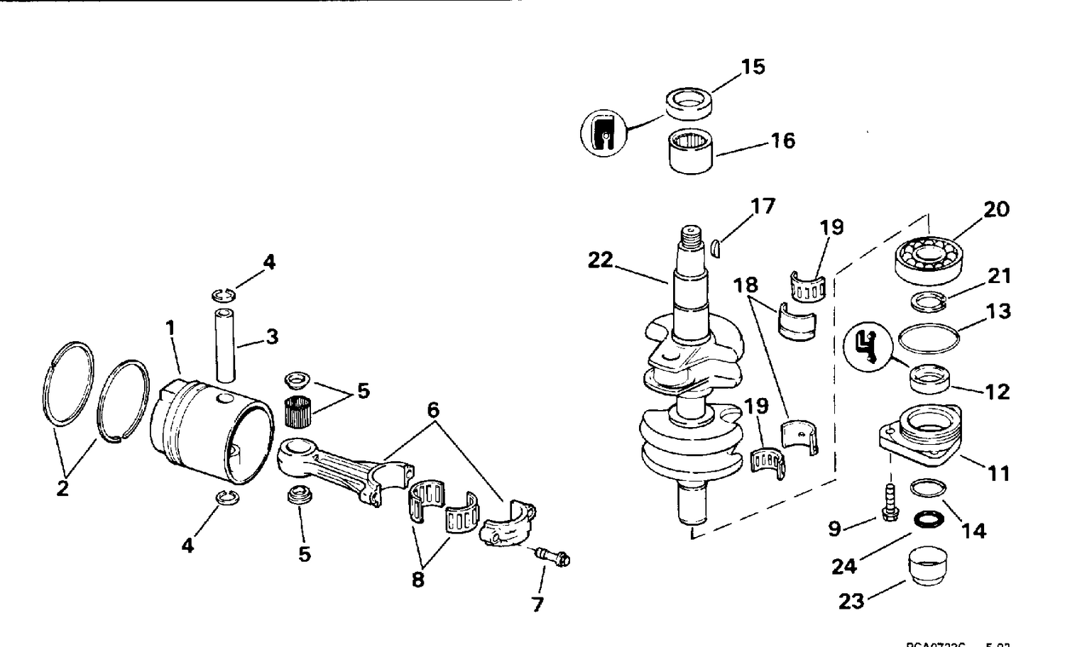 CRANKSHAFT & PISTON