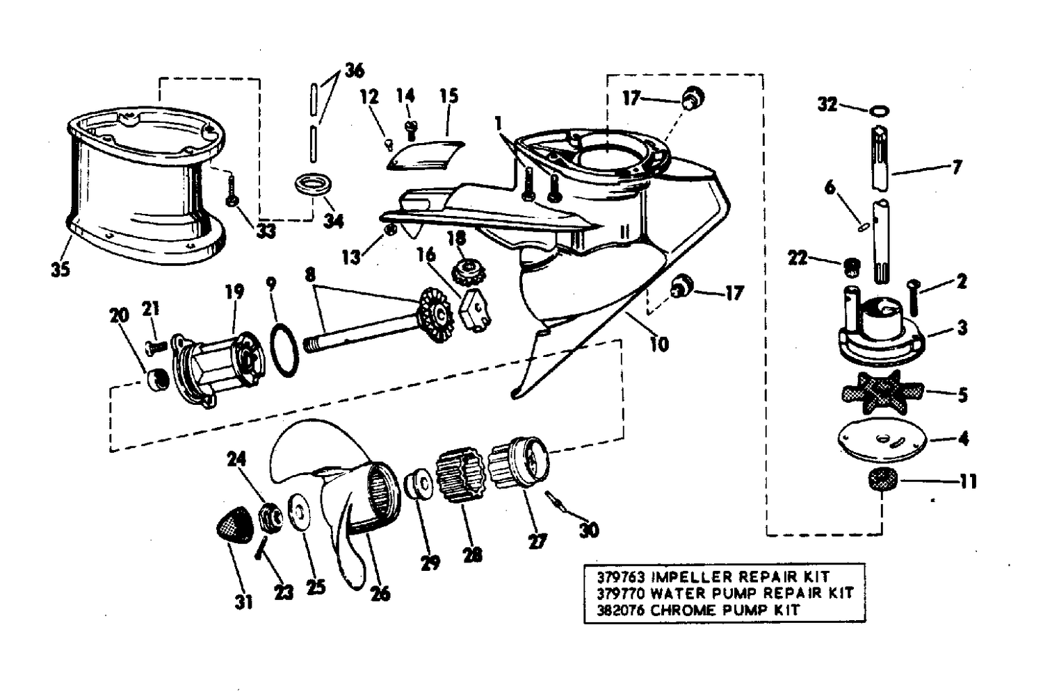 GEARCASE-WEEDLESS DRIVE
