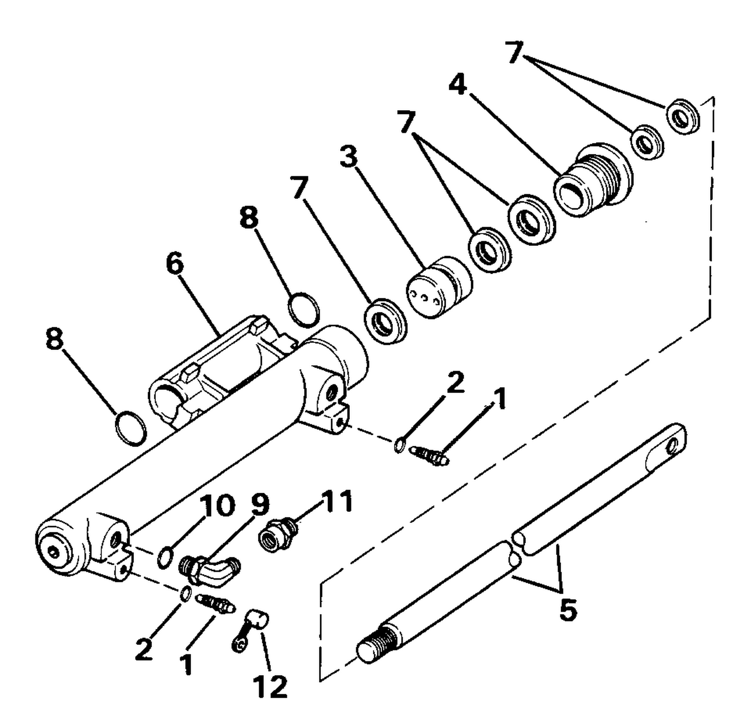 STEERING CYLINDER KIT - PORT COUNTER ROTATING ENGINES