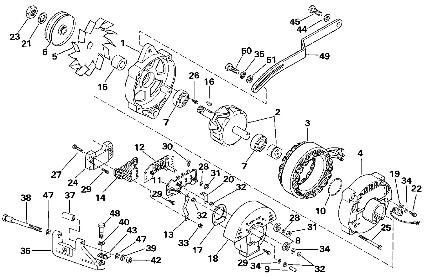 ALTERNATOR-MOTOROLA-"FTC","ARY","SRC" & "SRY" SUFFIX MODELS