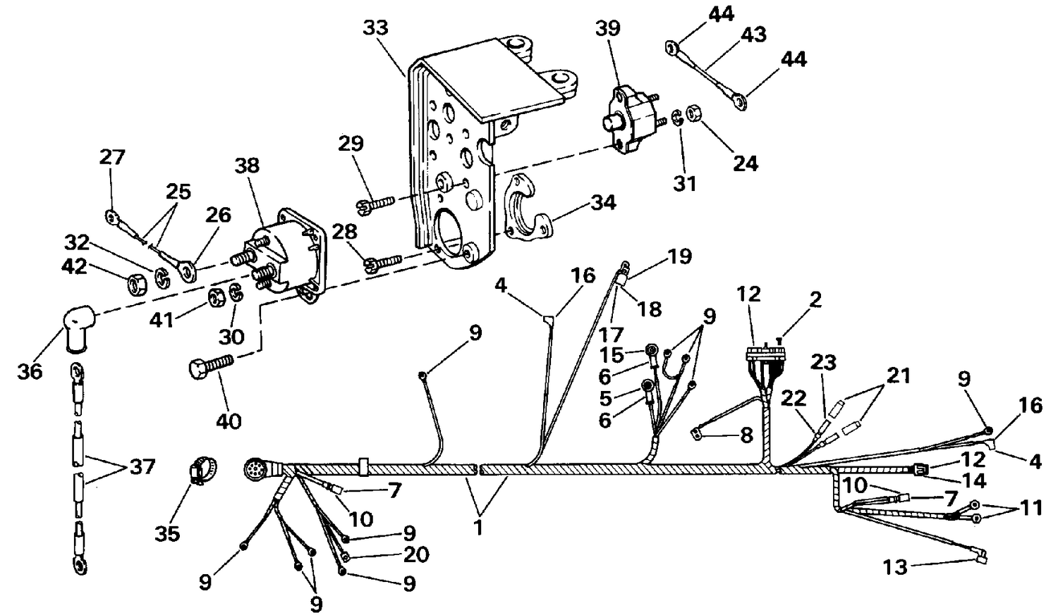 ENGINE WIRE HARNESS & BRACKET