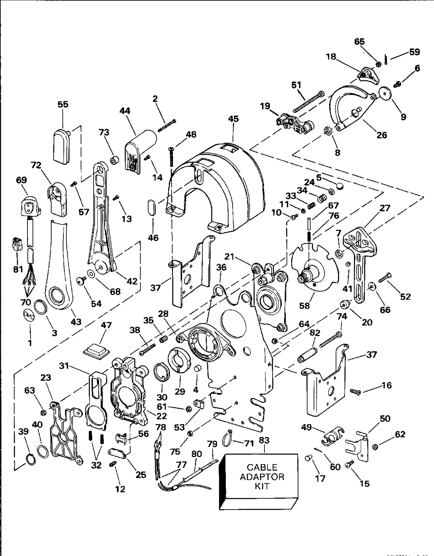 REMOTE CONTROL - BINNACLE - DUAL LEVER