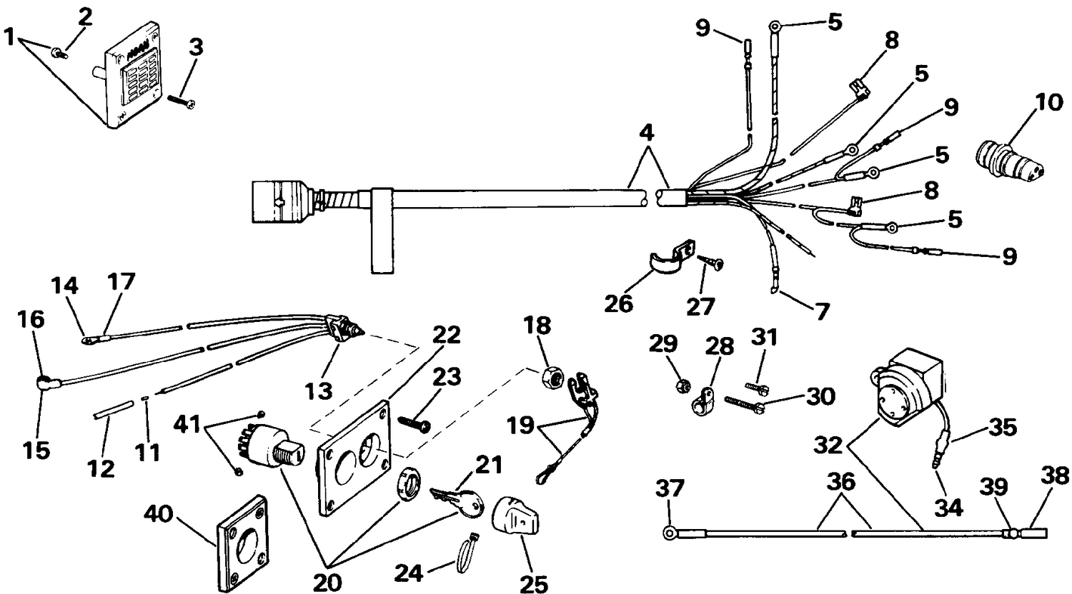 WIRING KIT - SINGLE LEVER CONTROLS REM. ELEC. START 10-V-8