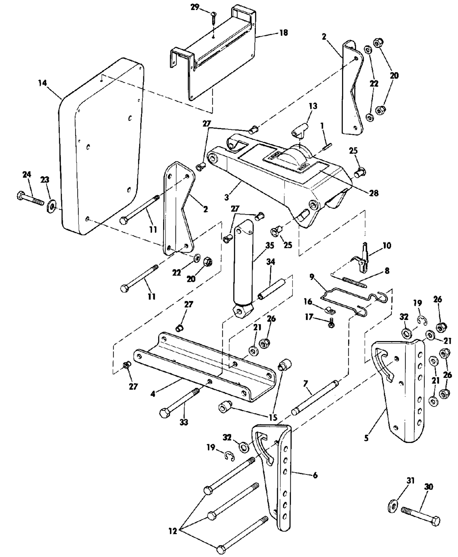 AUXILIARY MOTOR BRACKET KIT - 2 THRU 15