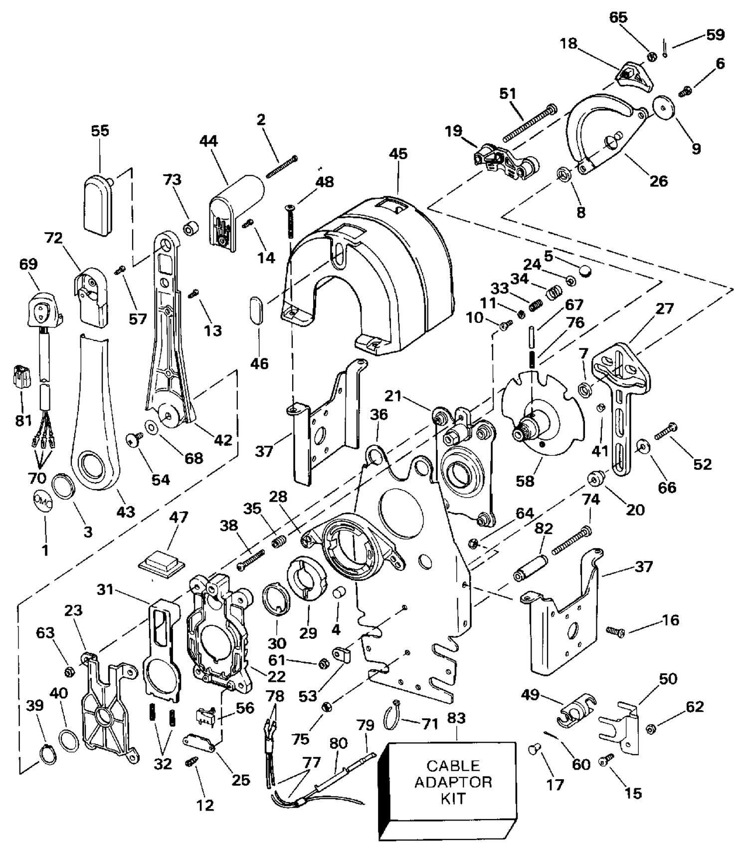 REMOTE CONTROL - BINNACLE - DUAL LEVER
