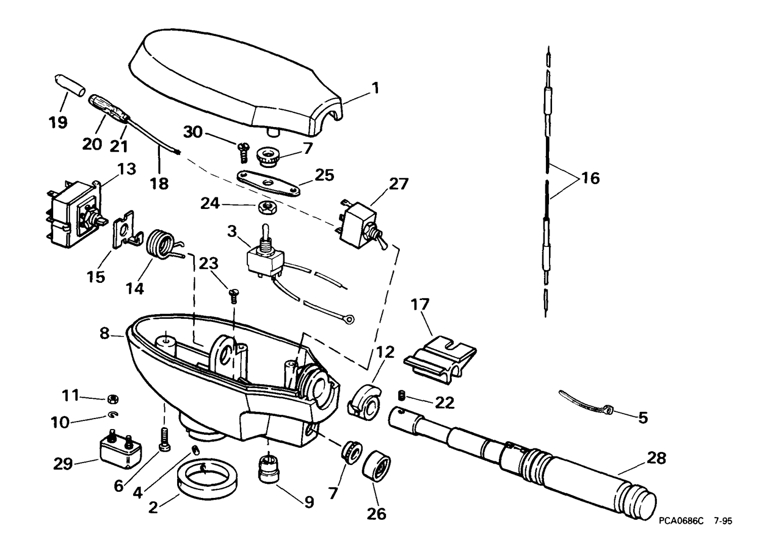 CONTROL HOUSING GROUP/HAND STEERING MODEL