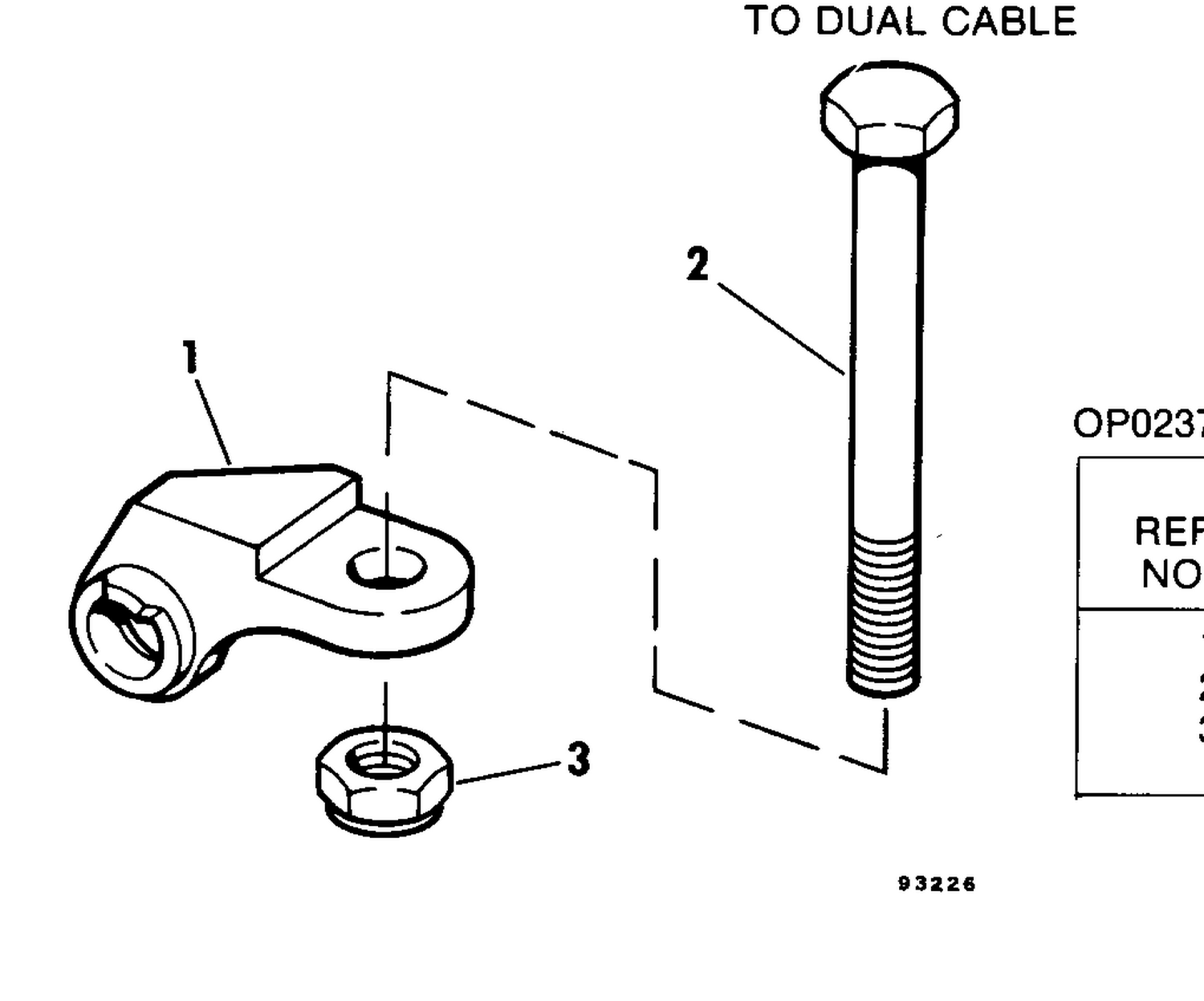 ADAPTER KIT - AUXILIARY MOTOR STEERING TO DUAL CABLE