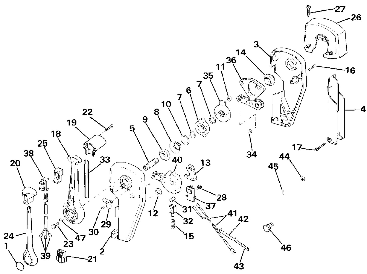 REMOTE CONTROL ASSEMBLY - BINNACLE MOUNT