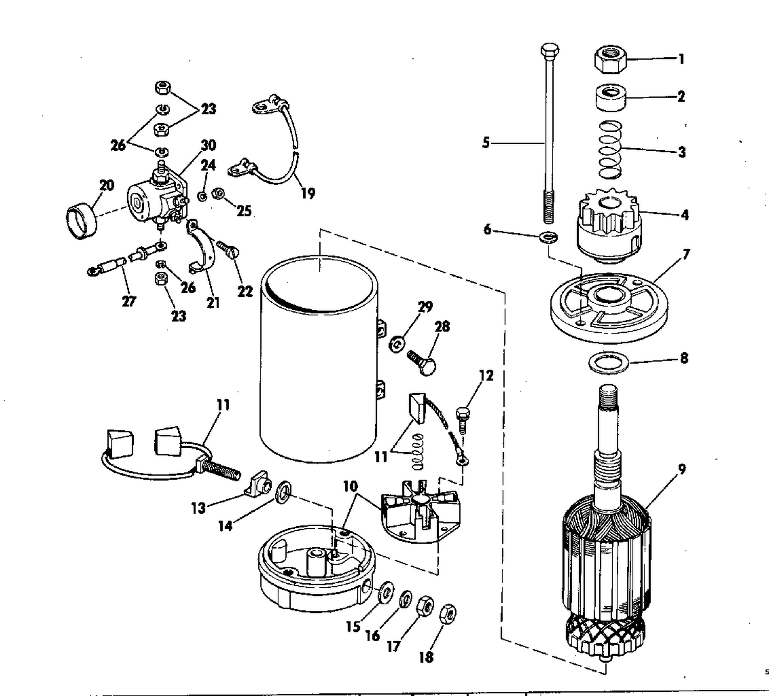 ELECTRIC STARTER & SOLENOID AMERICAN BOSCH 02466-23-M 030SM