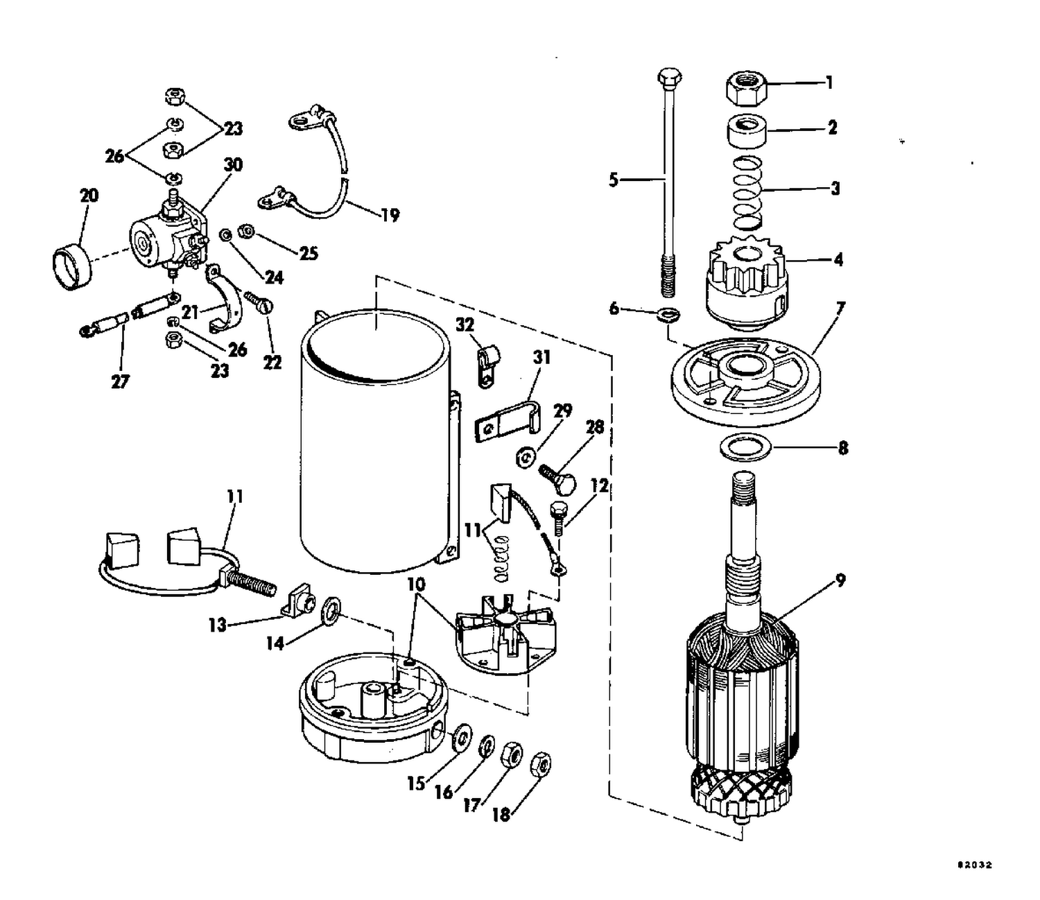 ELECTRIC STARTER & SOLENOID AMERICAN BOSCH 08142-23-M030SM