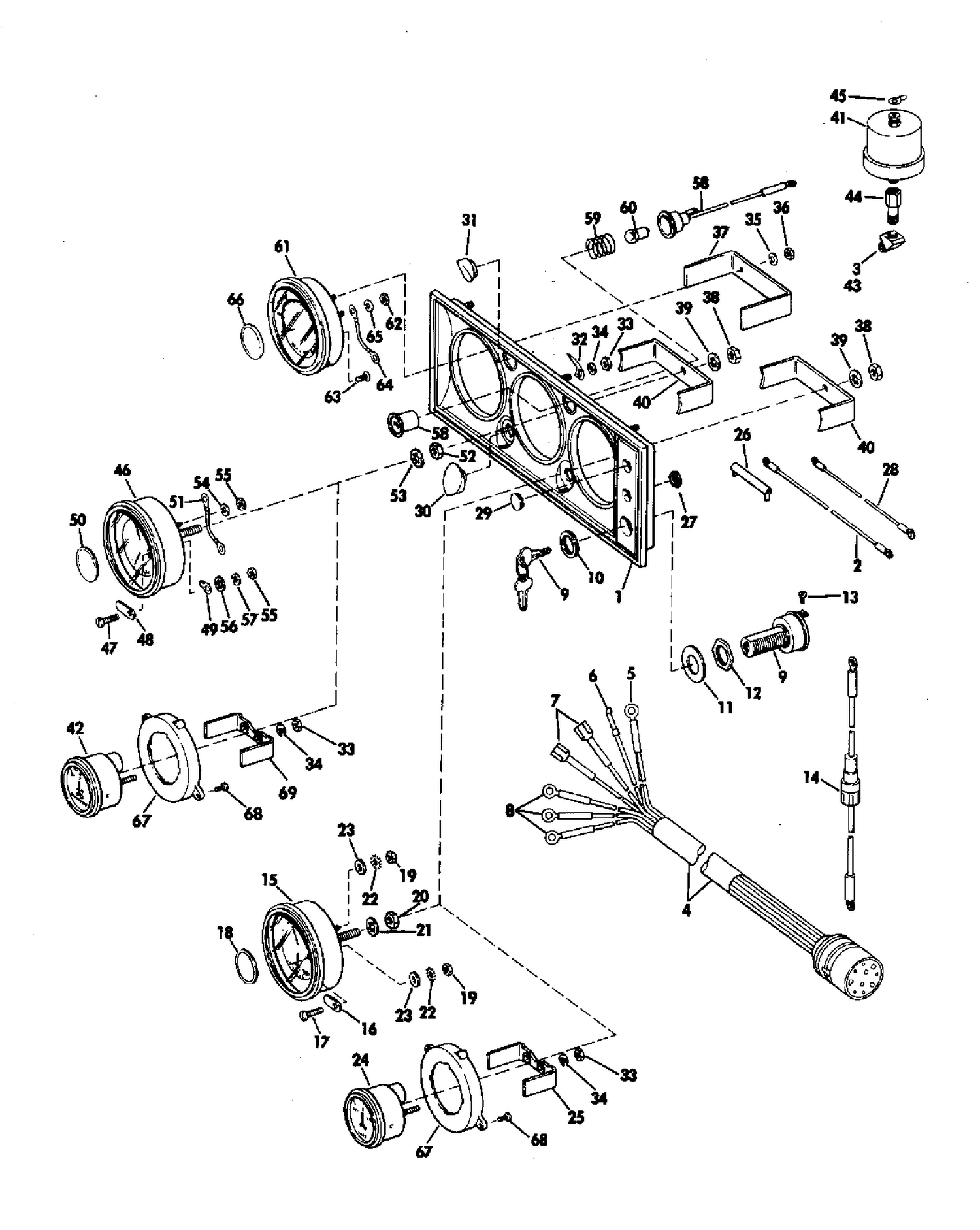 INSTRUMENT PANEL ASSEMBLY STERN DRIVE