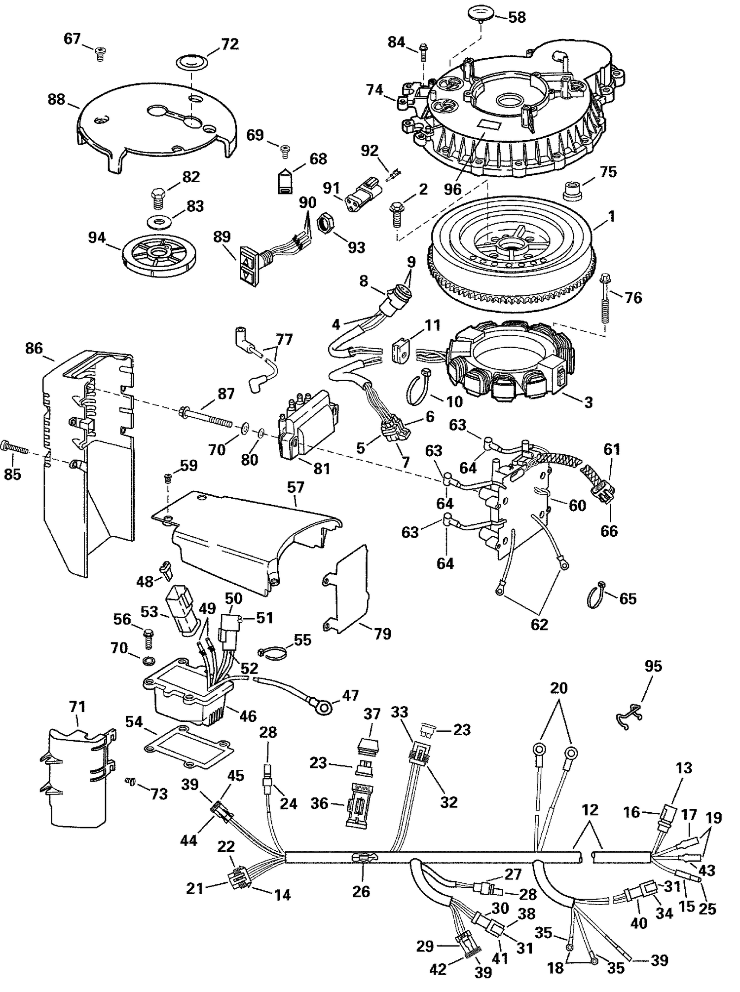 IGNITION SYSTEM - 105WP MODELS