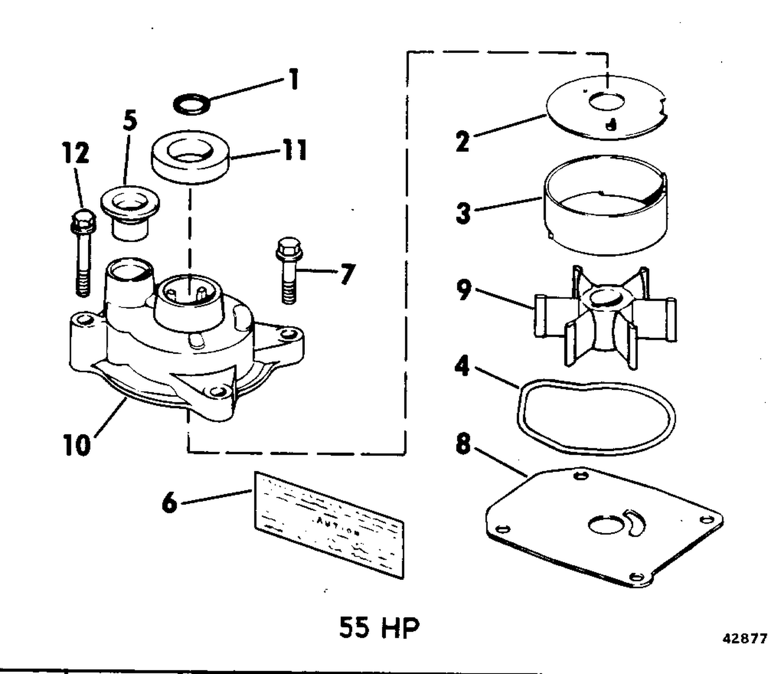 CHROME PUMP KITS 55 H.P.