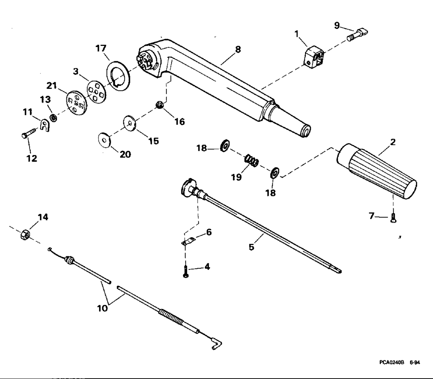 TILLER ARM