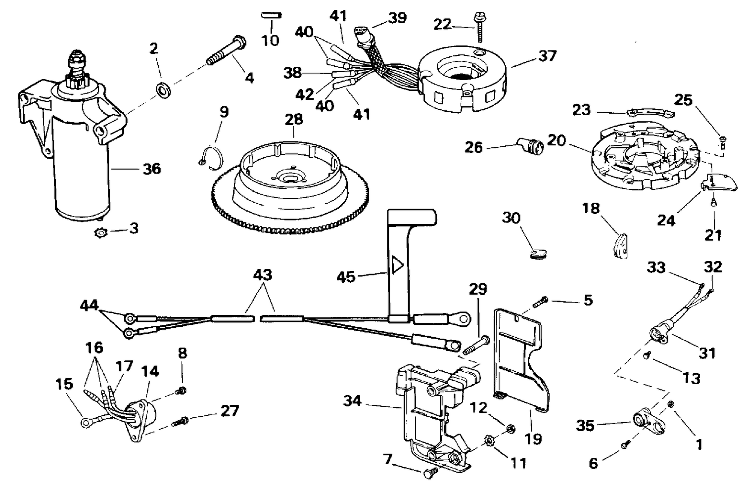 TILLER ELECTRIC STARTING KIT - 9.9, 15