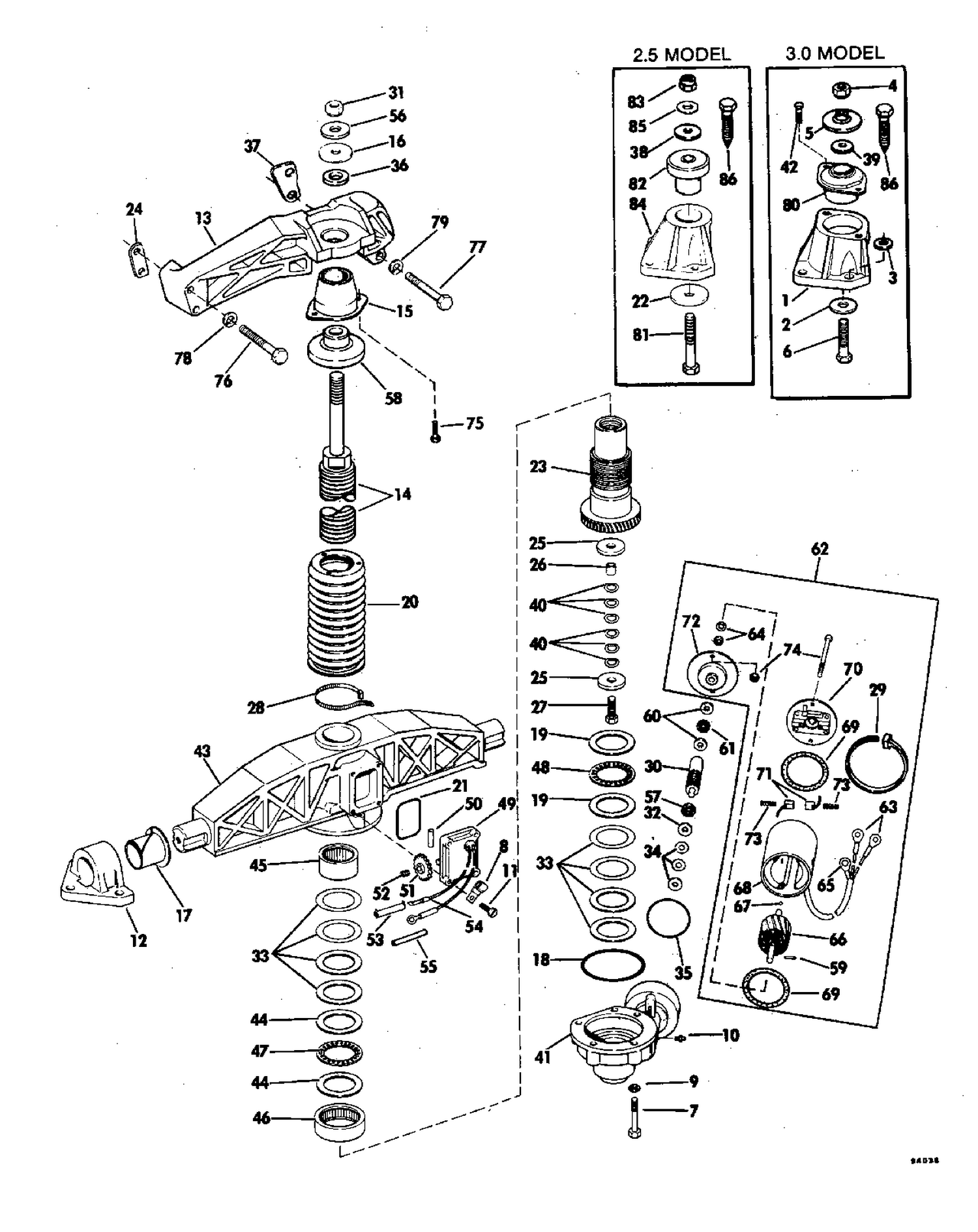 ENGINE MOUNT GROUP 2.5, 3.0 LITRE MODELS WITH SELECTRIM