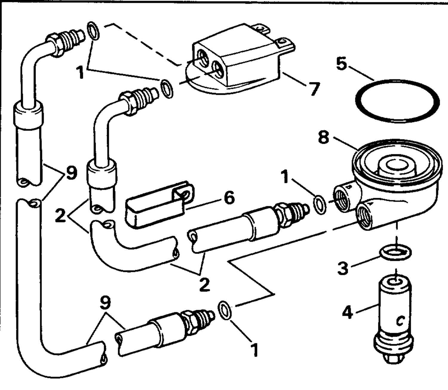 REMOTE OIL FILTER KIT 4.3 MODELS