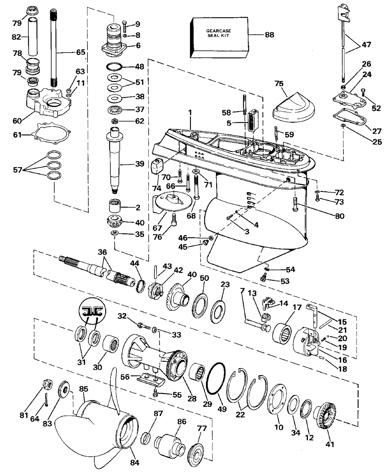 LOWER GEARCASE