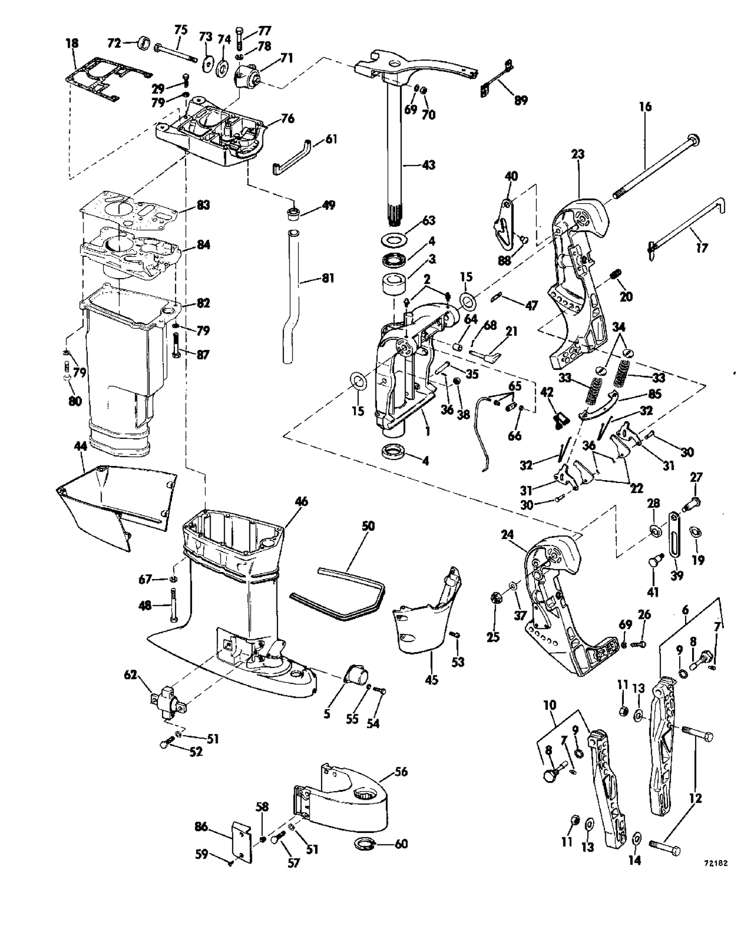 EXHAUST HOUSING-15" TRANSOM