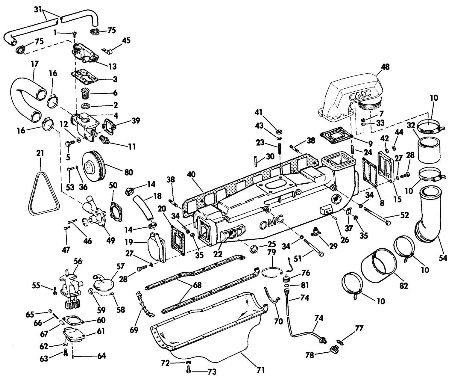 COOLING & OILING GROUP 3.0 LITRE MODELS