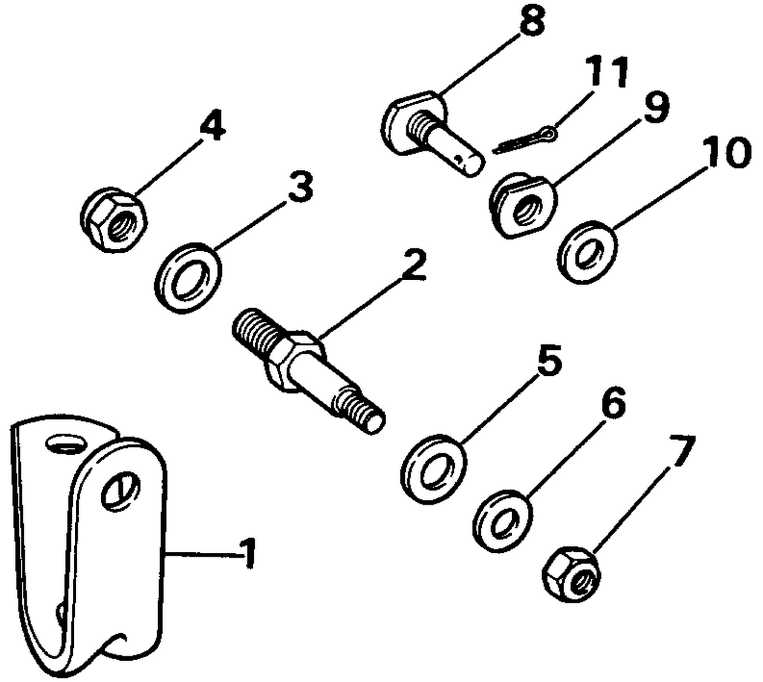 REMOTE CONTROL MOUNTING KIT FOR NON-OMC CABLES 5.7L ,350C.I.