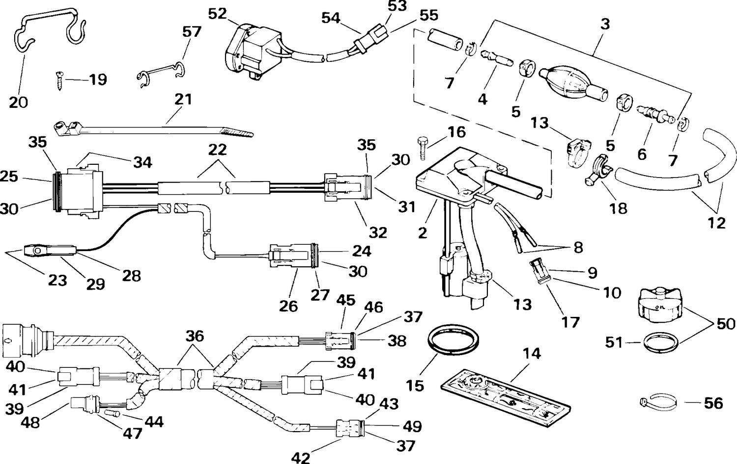 ENGINE CABLE ADAPTER KIT - 95 BOAT TO 99 ENGINE SYSTEM CHECK