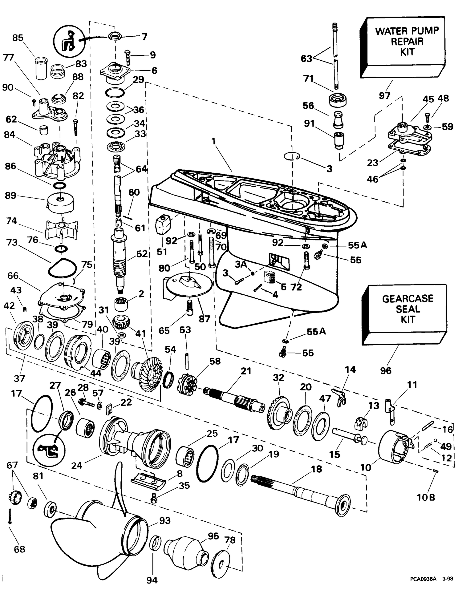 GEARCASE -- COUNTER-ROTATION -- CX, CZ, NX MODELS