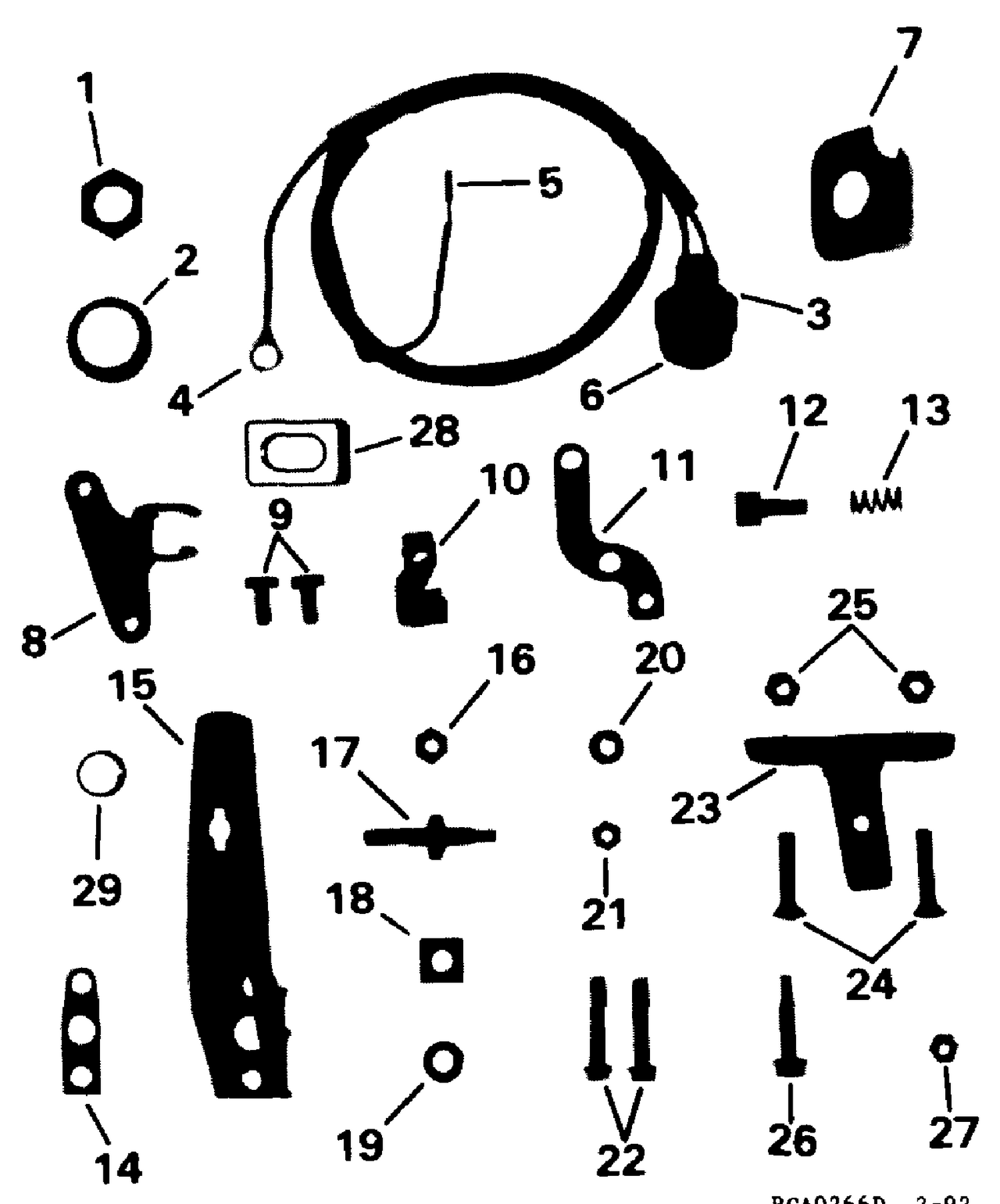 REMOTE CONTROL ADAPTER KIT 20,25,30,35 ROPE & TILLER ELEC.