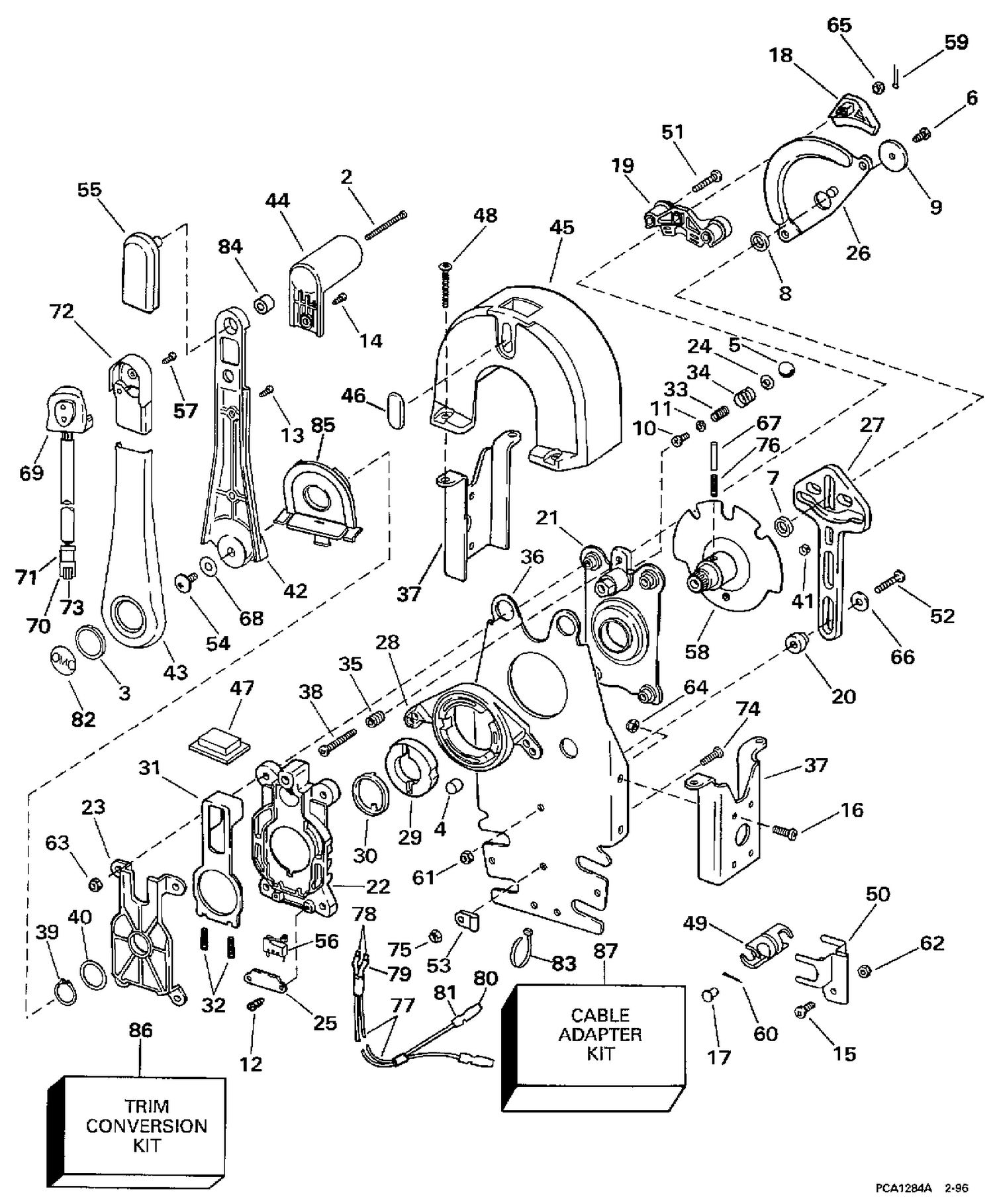 REMOTE CONTROL - BINNACLE - SINGLE LEVER