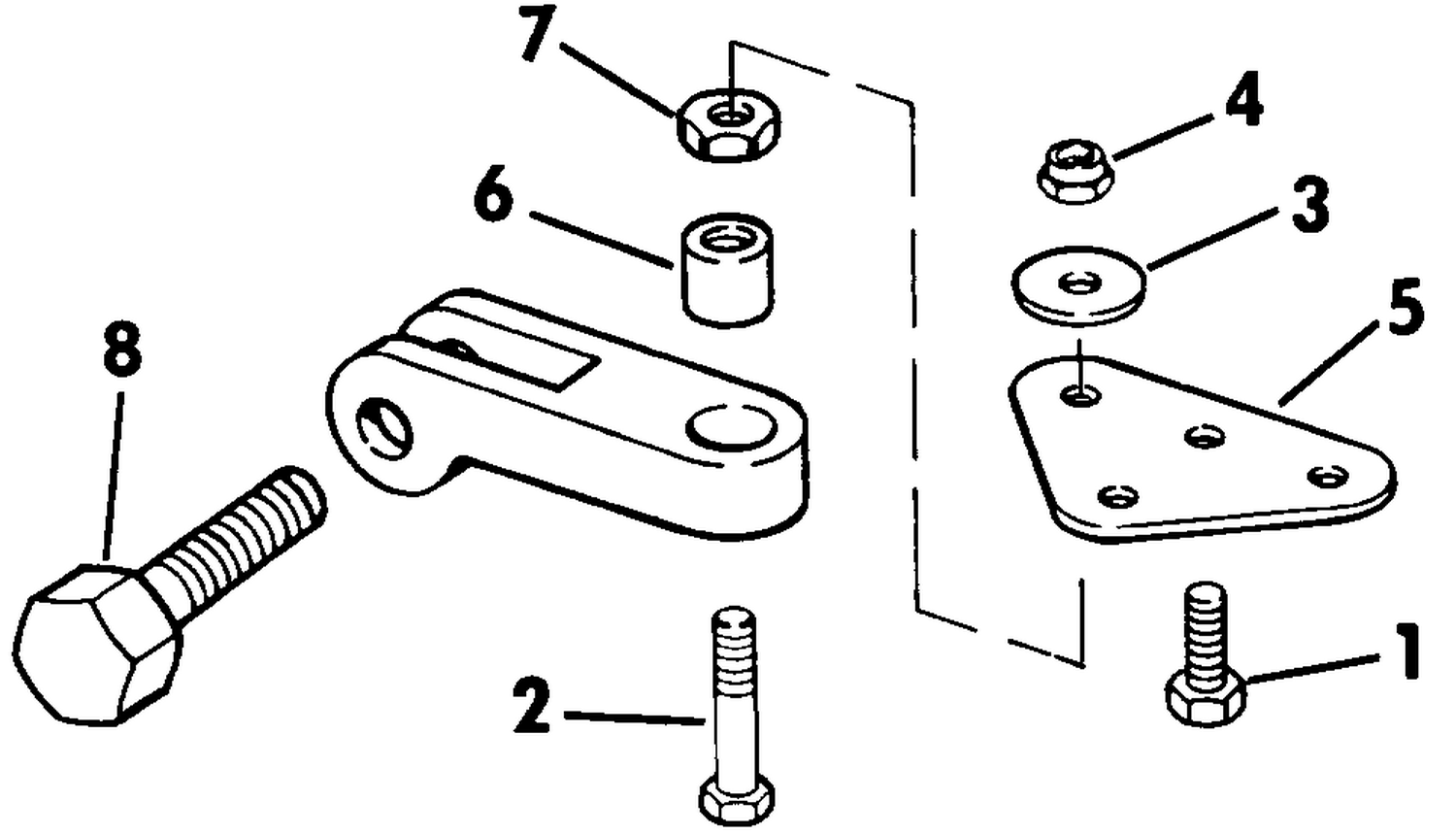 CONNECTOR KIT - DUAL CABLE STEERING 60 THRU V6