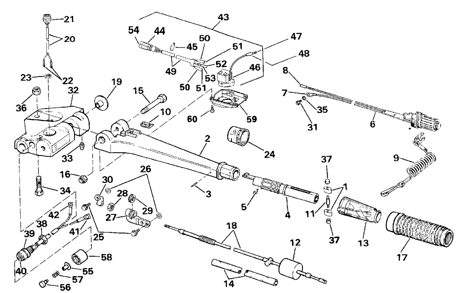 STEERING HANDLE - 60TTL ONLY