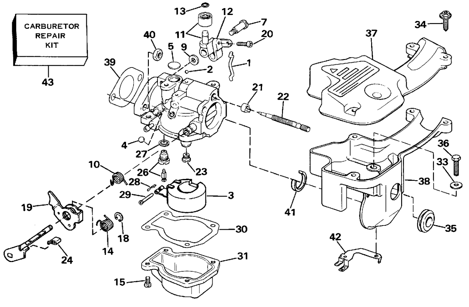 CARBURETOR P\N 397722