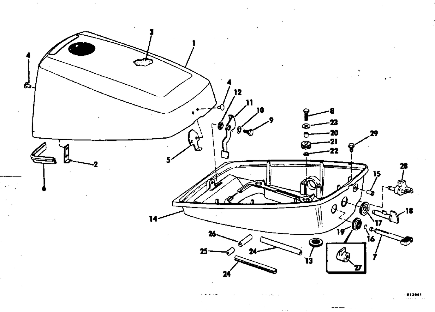 MOTOR COVER - 4.5 JOHNSON MODELS