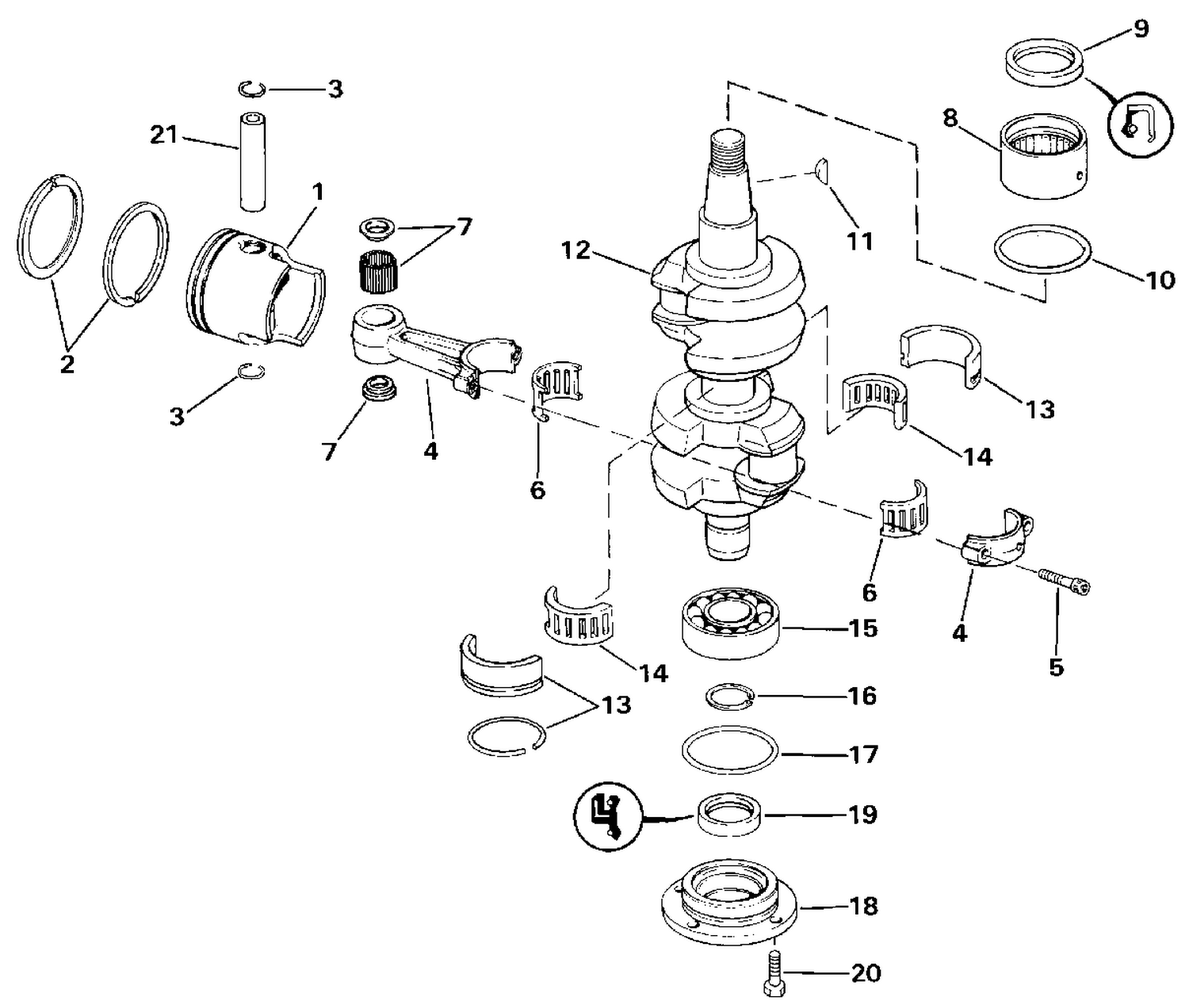 CRANKSHAFT & PISTON