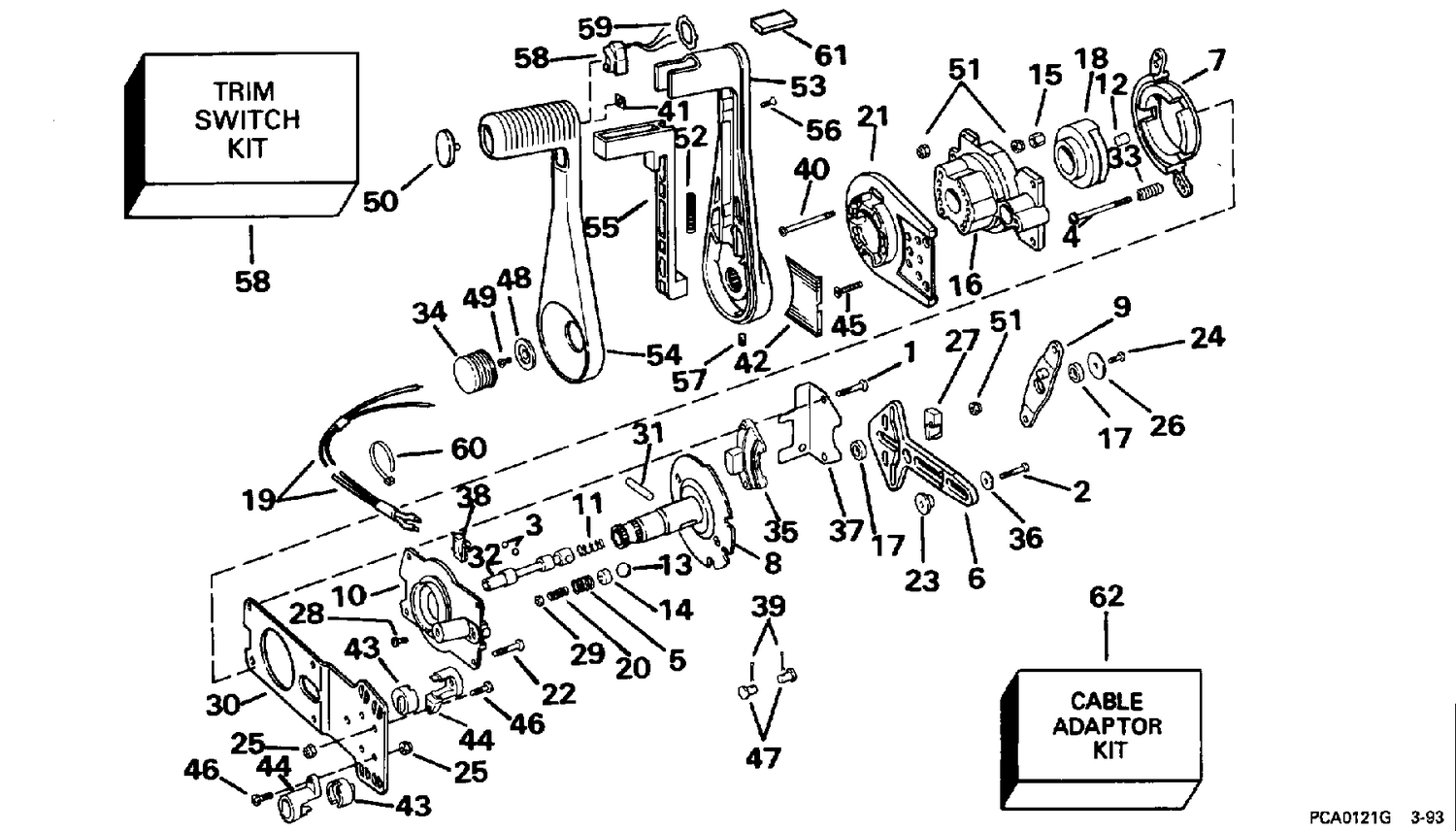 REMOTE CONTROL ASSEMBLY - CONCEALED SIDE MOUNT