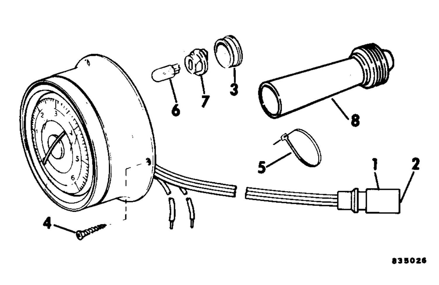 TACHOMETER KIT - SURFACE MOUNT - PLUG IN 9.9 - 35