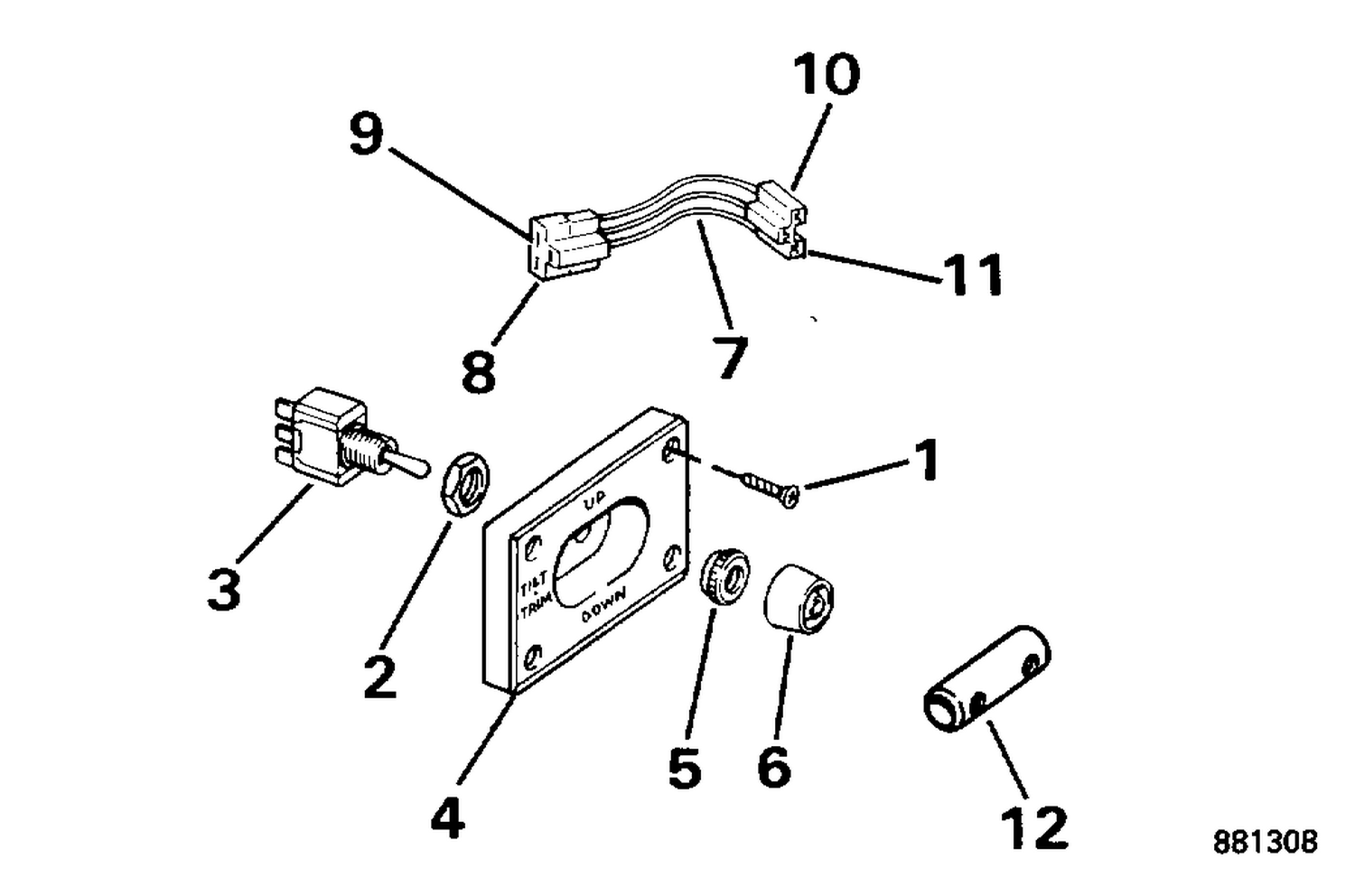 TRIM/TILT SWITCH CONVERSION KIT-DUAL ENGINE