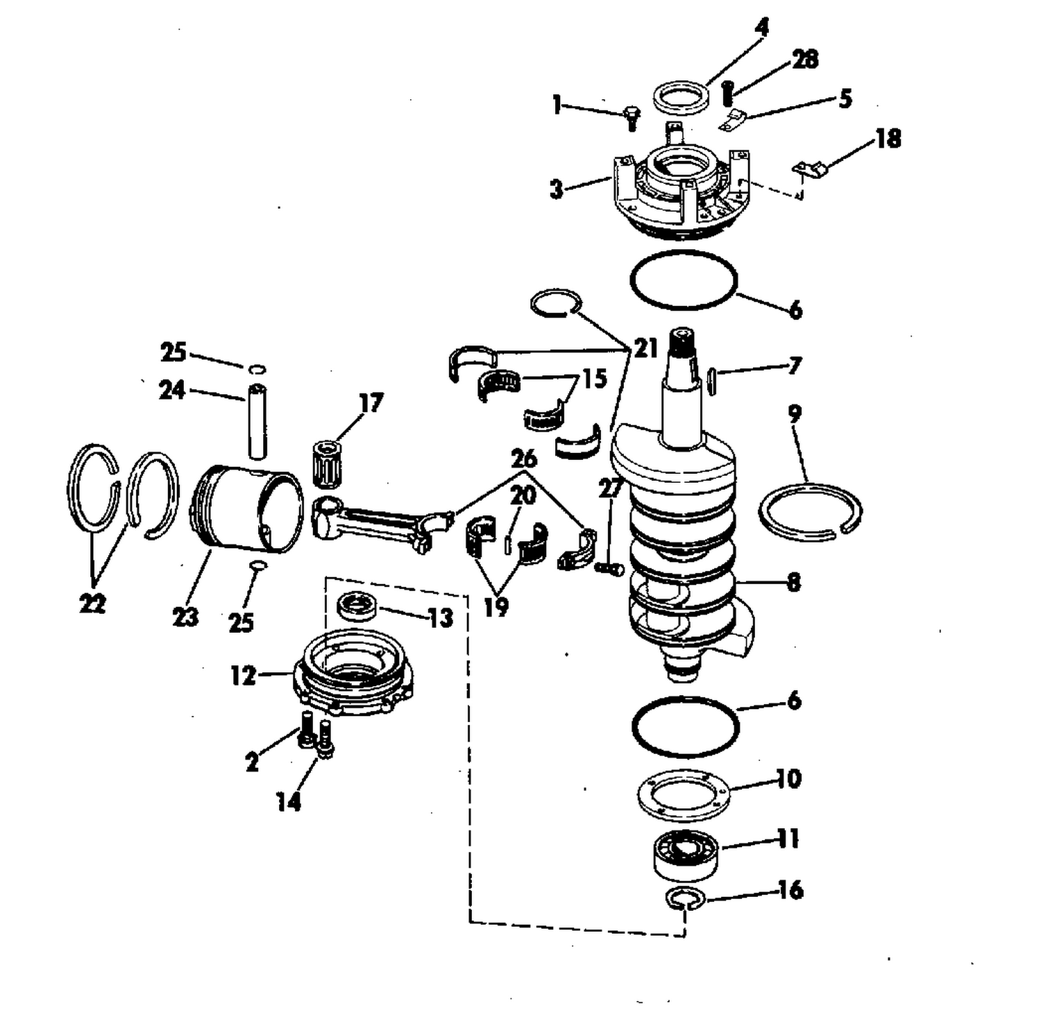 CRANKSHAFT AND PISTON