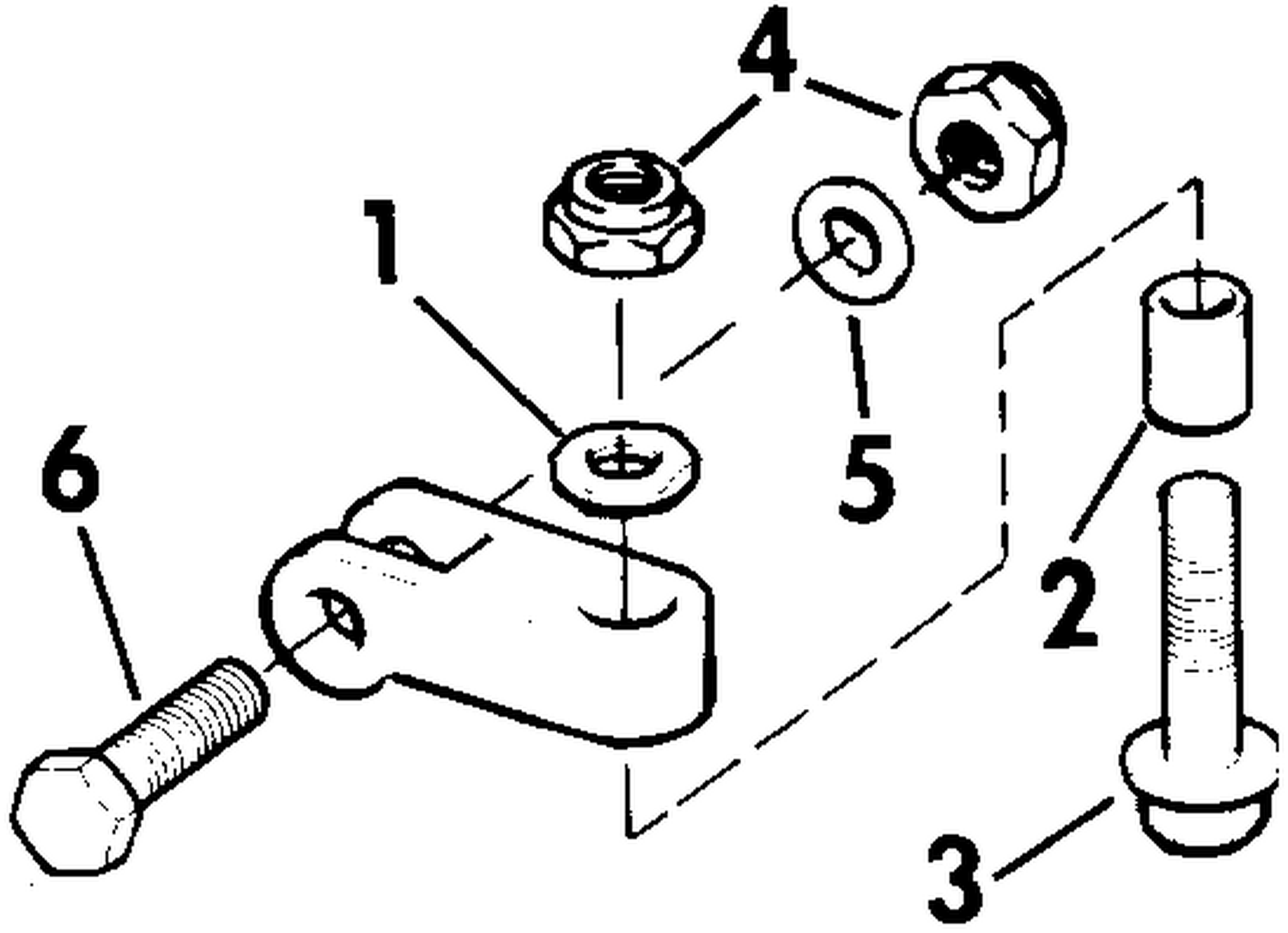 STEERING BOLT AND CLEVIS ASSEMBLY KIT 6 THRU V-6