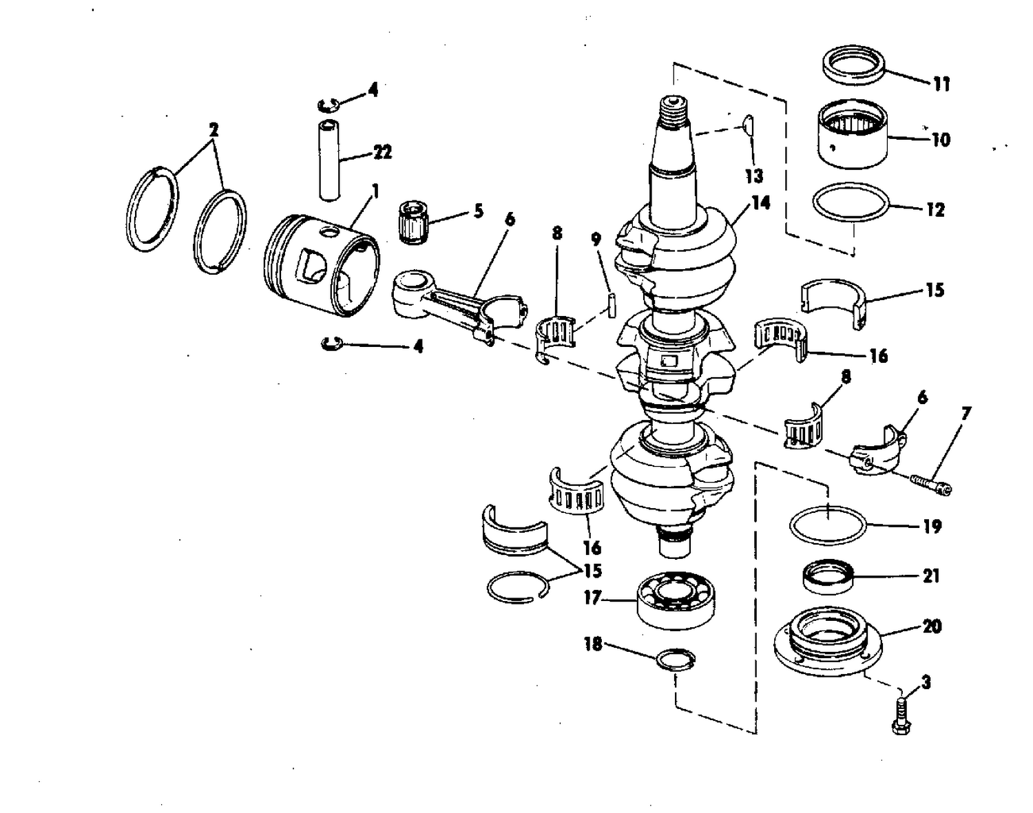 CRANKSHAFT AND PISTON
