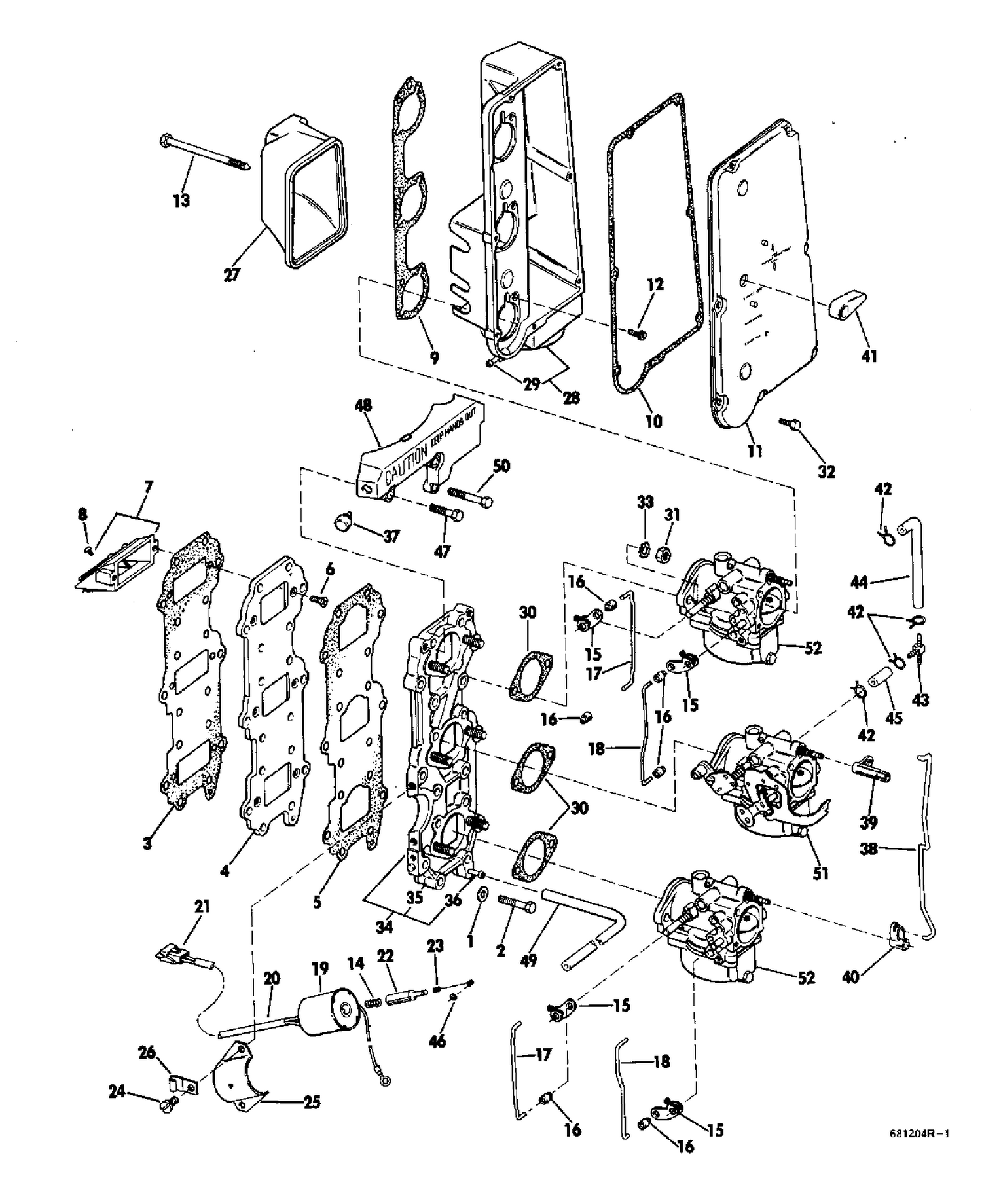 INTAKE MANIFOLD AND CARBURETOR GROUP