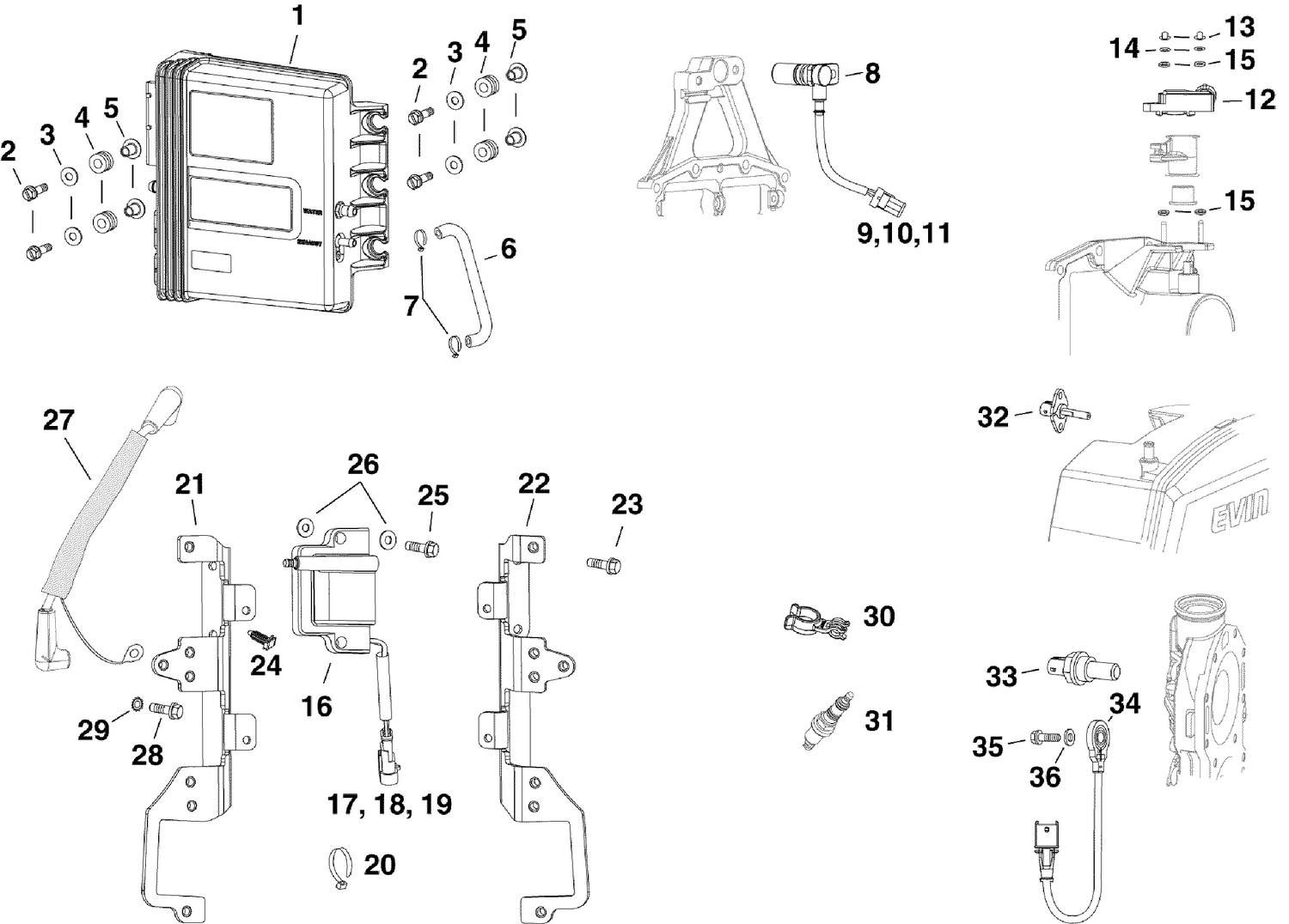 EMM, SENSORS, IGNITION COILS & SPARK PLUGS