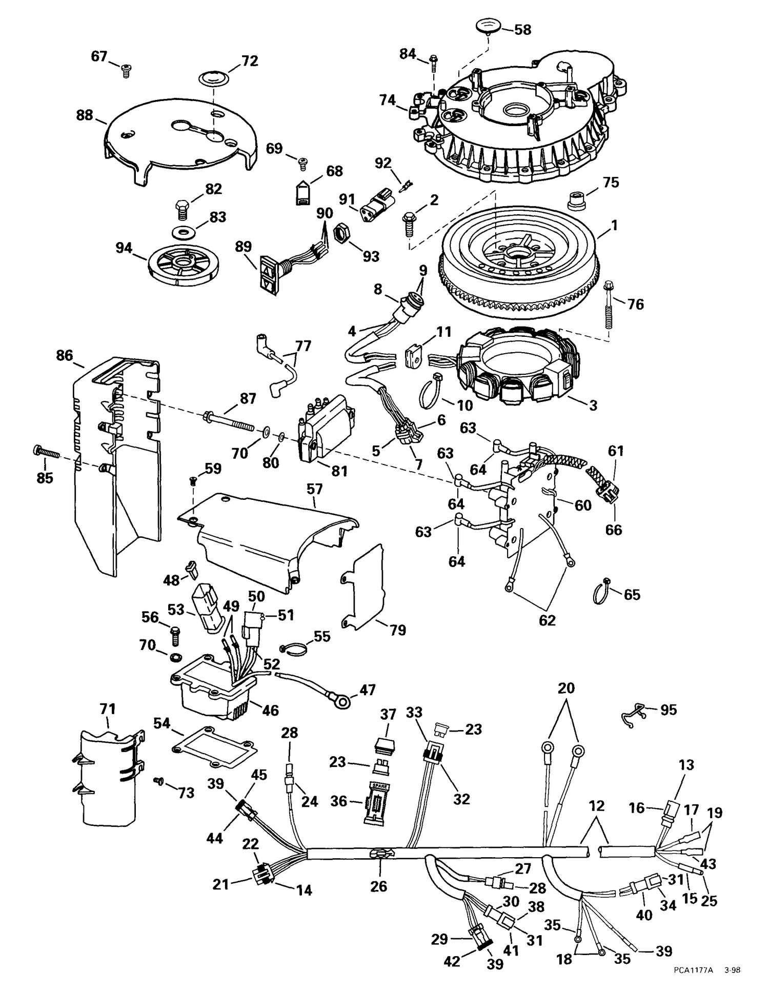 IGNITION SYSTEM -- 105WP MODELS