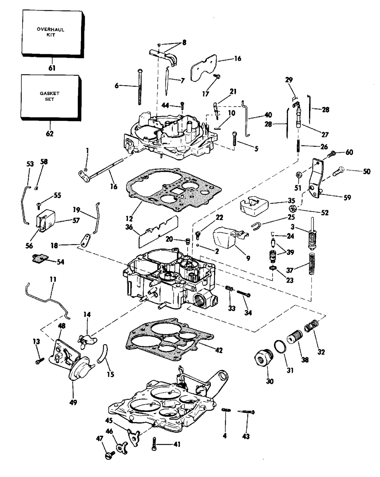 CARBURETOR GROUP 5.0 - 4V, 5.7 litre