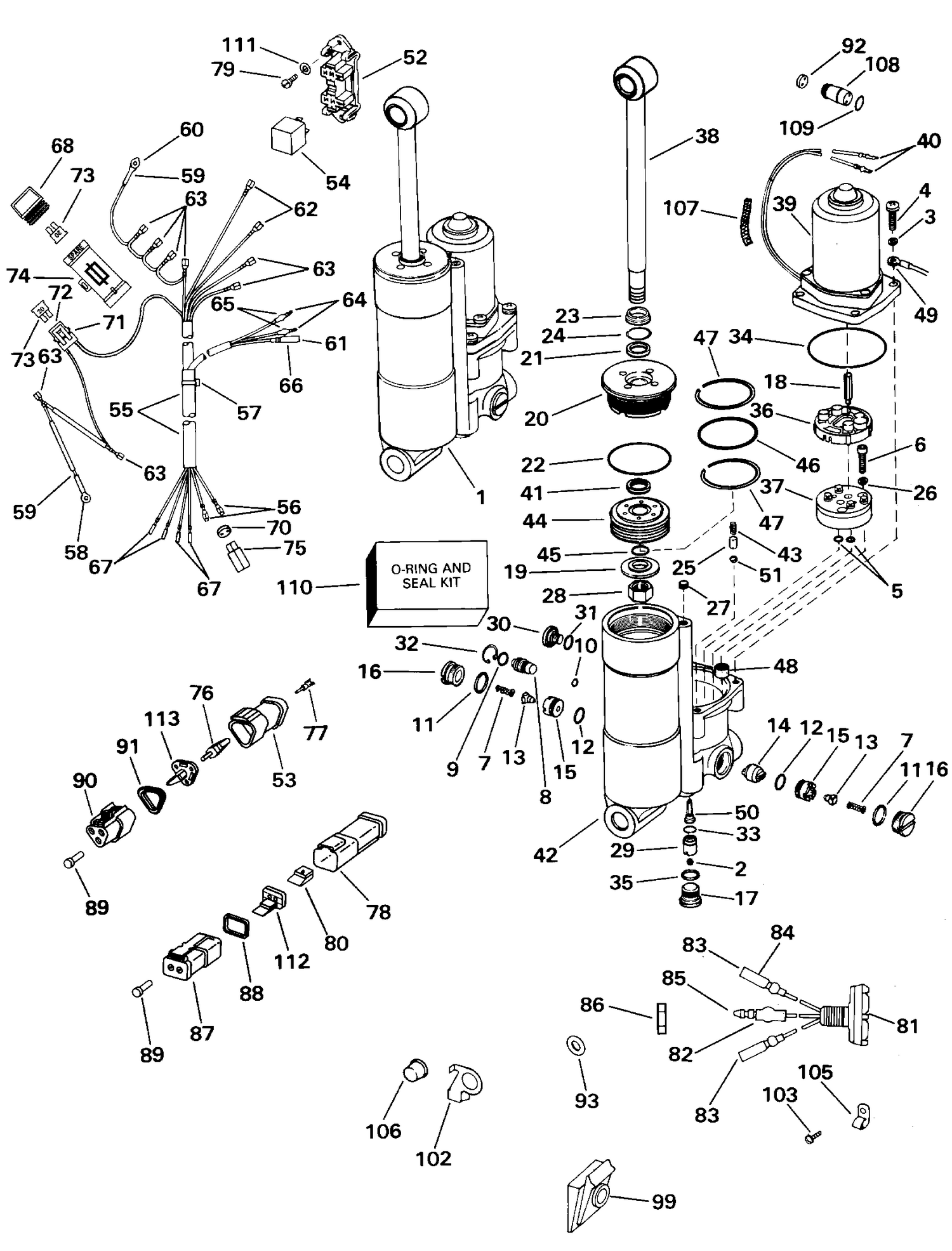 POWER TRIM/TILT KIT - 40 & 50 MODELS