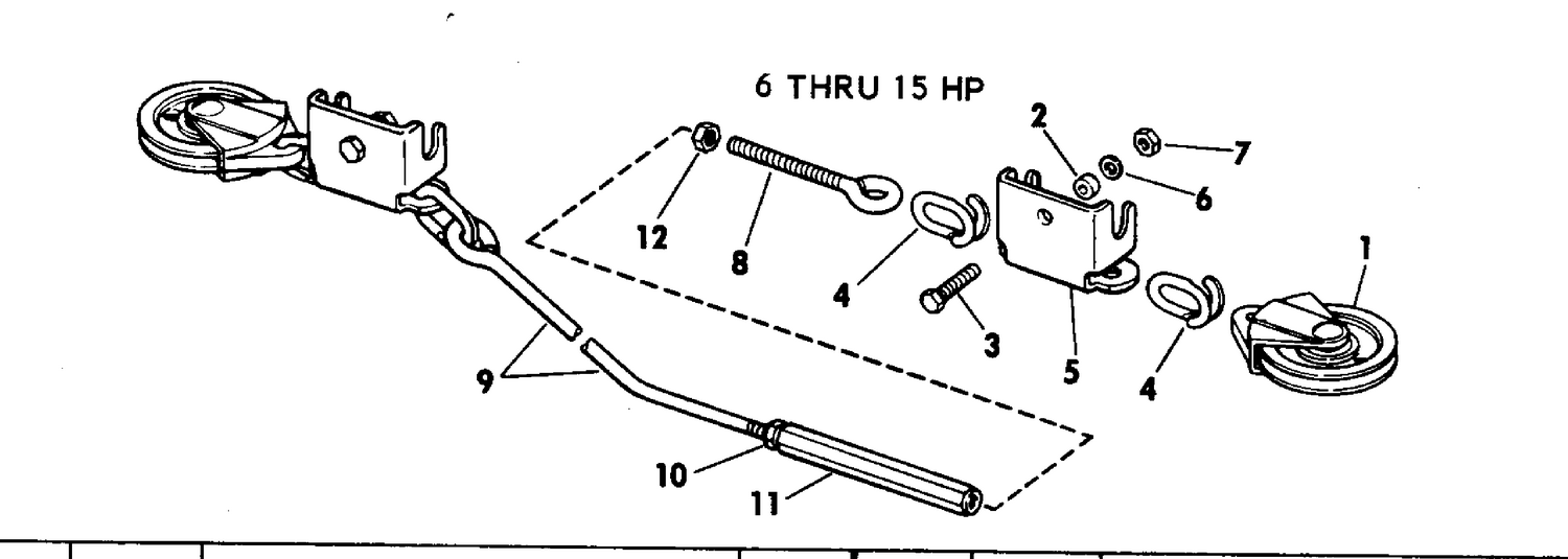 STEERING CONNECTOR KITS-ROPE 6 - 15 HP P/N 384540
