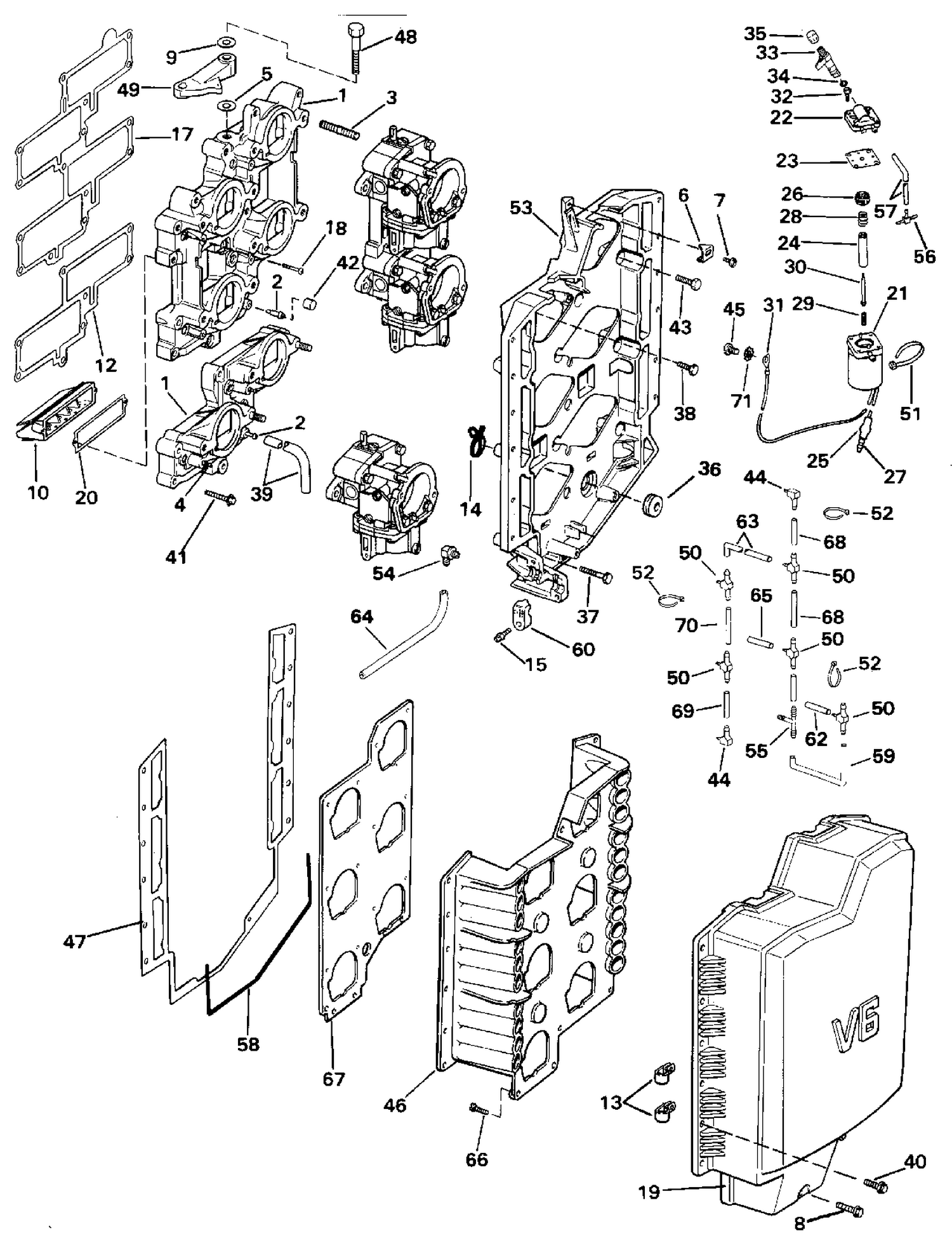 INTAKE MANIFOLD - SUFFIX "A, C, D, S" MODELS