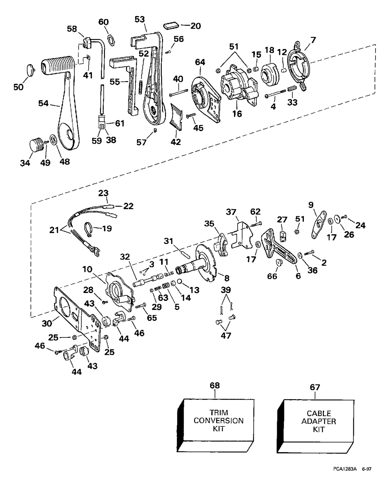 REMOTE CONTROL ASSEMBLY -- CONCEALED SIDE MOUNT