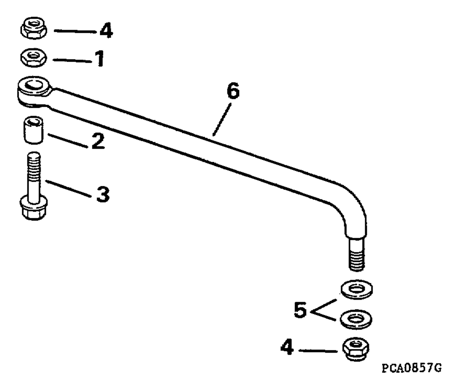 STEERING LINK KIT WITHOUT TRIM & TILT